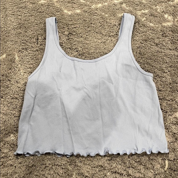 Garage Light Gray Ribbed Crop Top - Picture 3 of 3